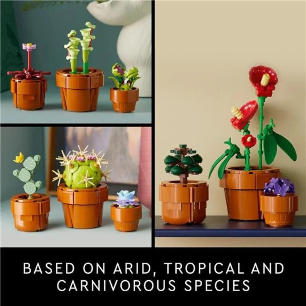 Icons Tiny Plants Creative Building Set for Adults, Gift for Valentines Day